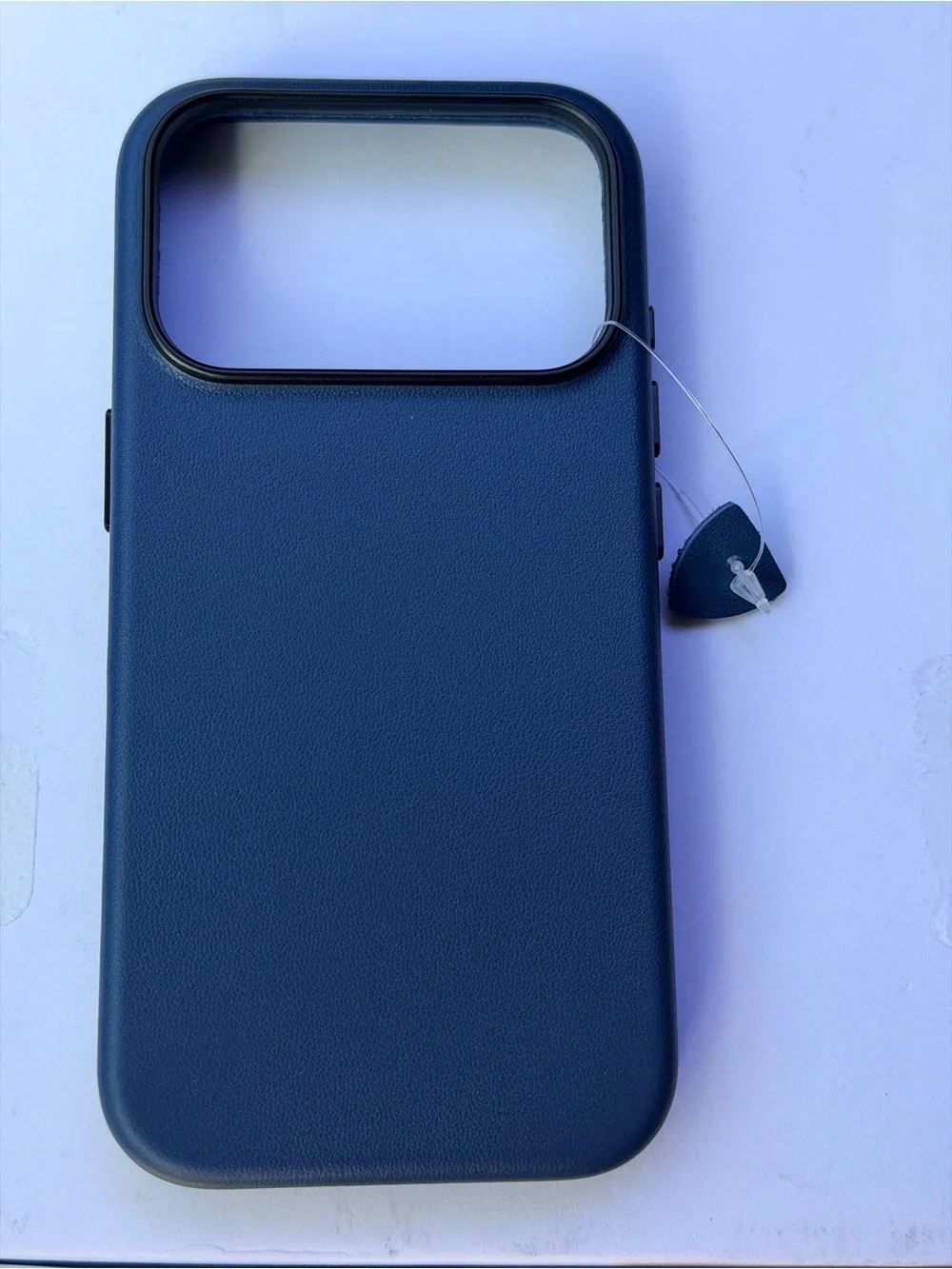 Iphone 17 Pro leather Navy Blue Protective Phone Case